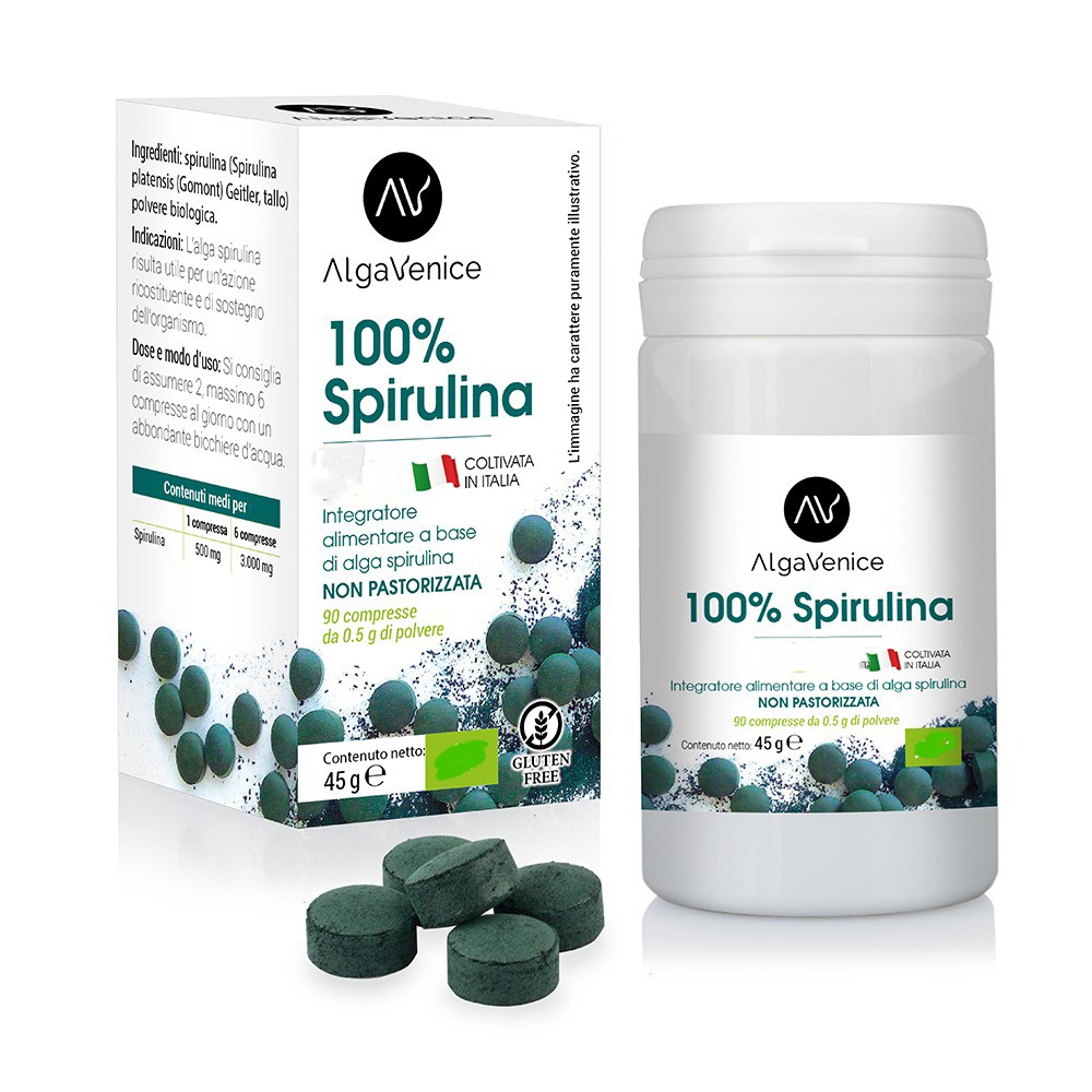 Spiruline 100% bio complément alimentaire comprimés