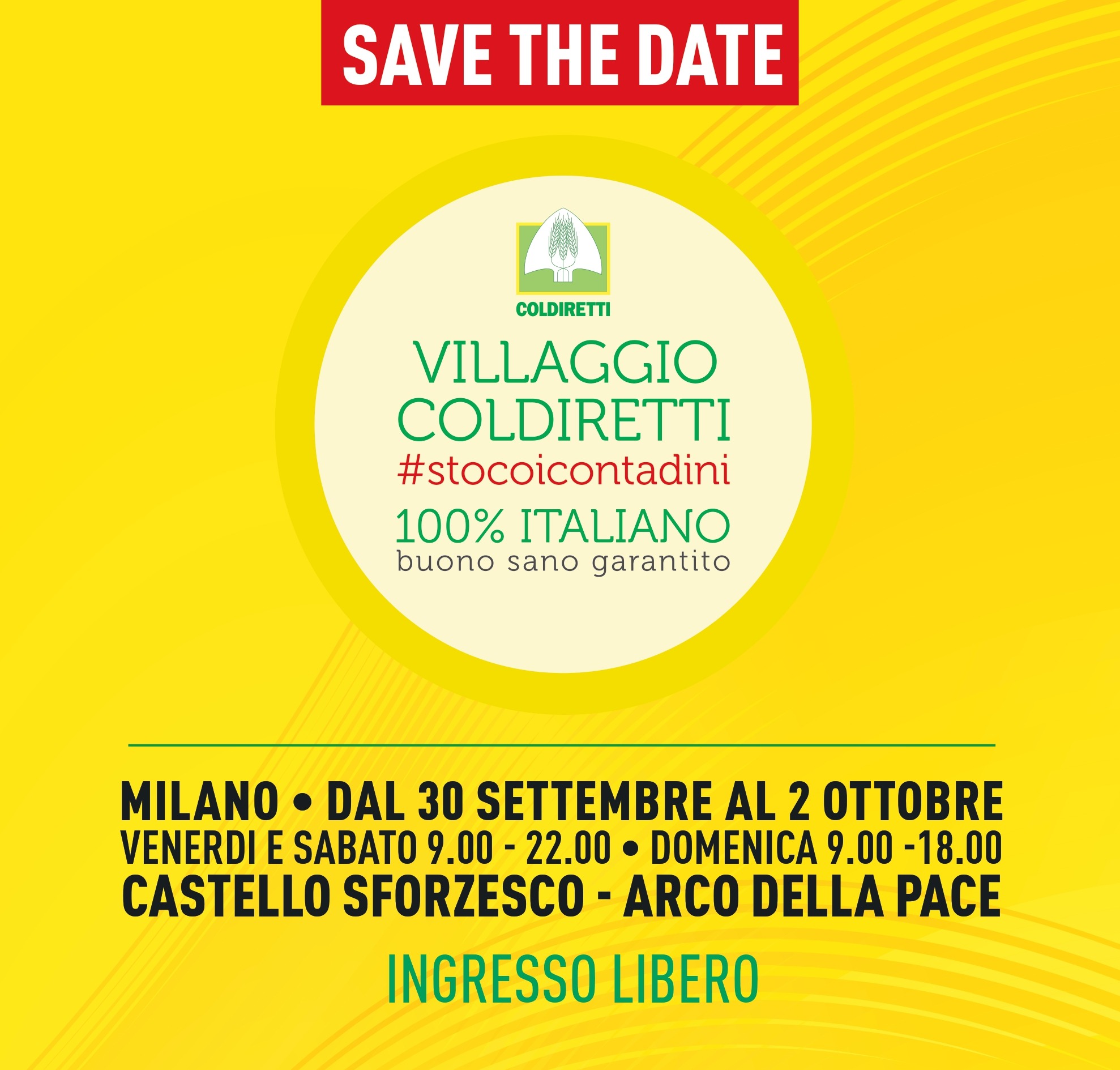 Save the Date Villaggio Coldiretti Milano
